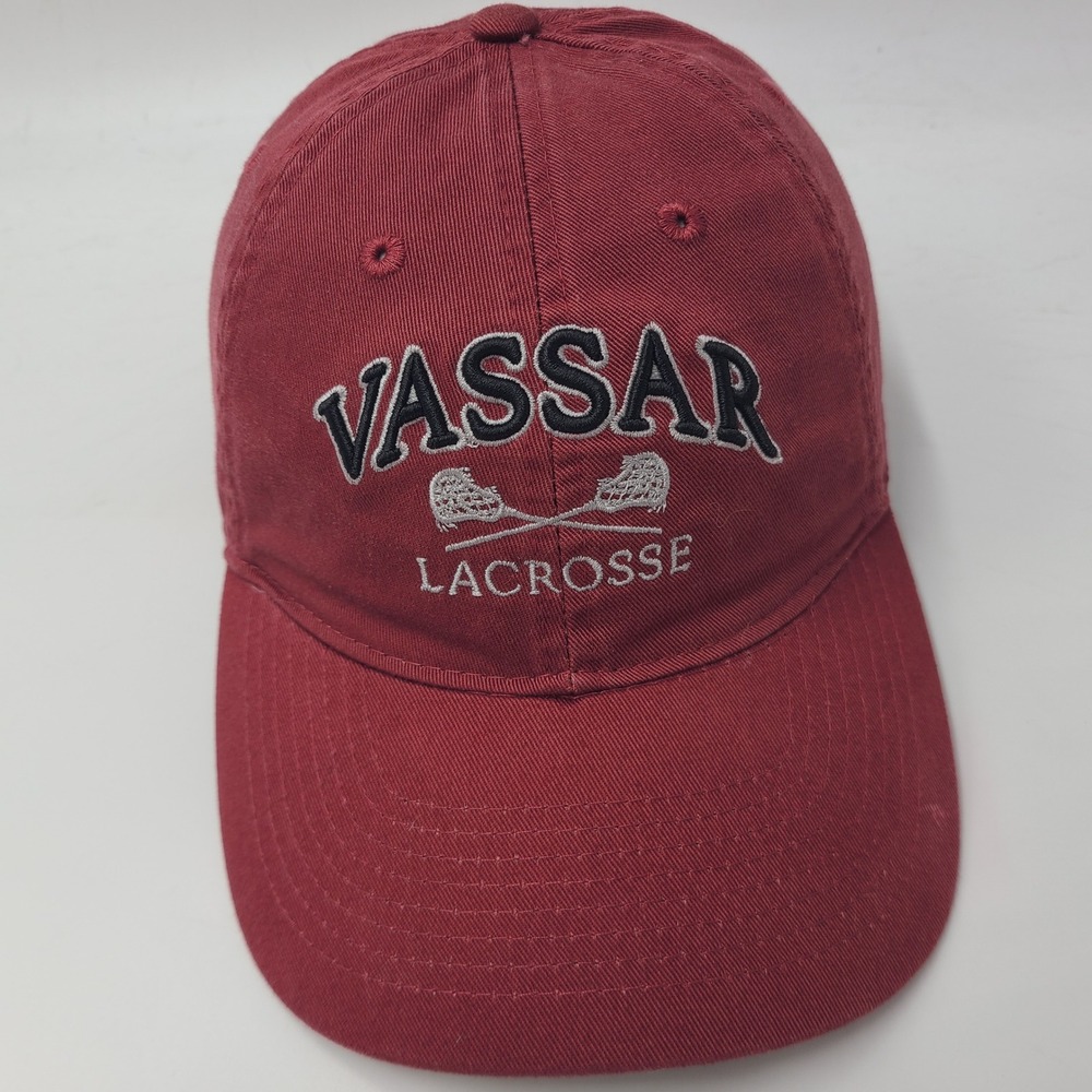 Vassar Brewers Hat Legacy Strapback Red Black NCAA College Lacrosse Logo Men